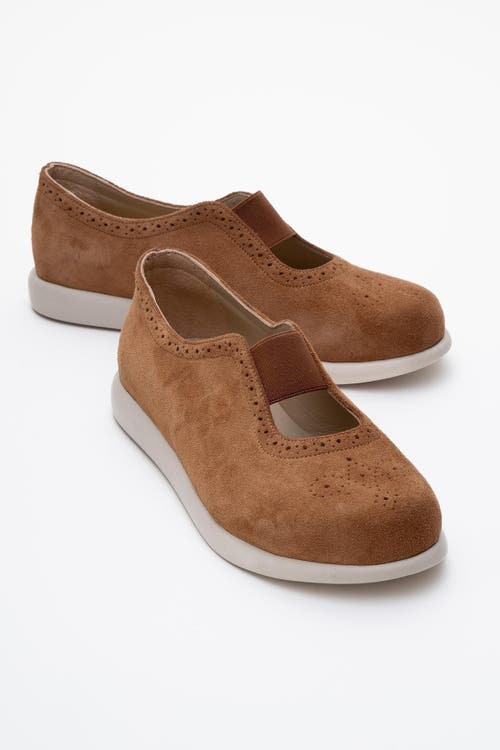 Forever & Always Shoes Chelle Elastic Leather Flat
