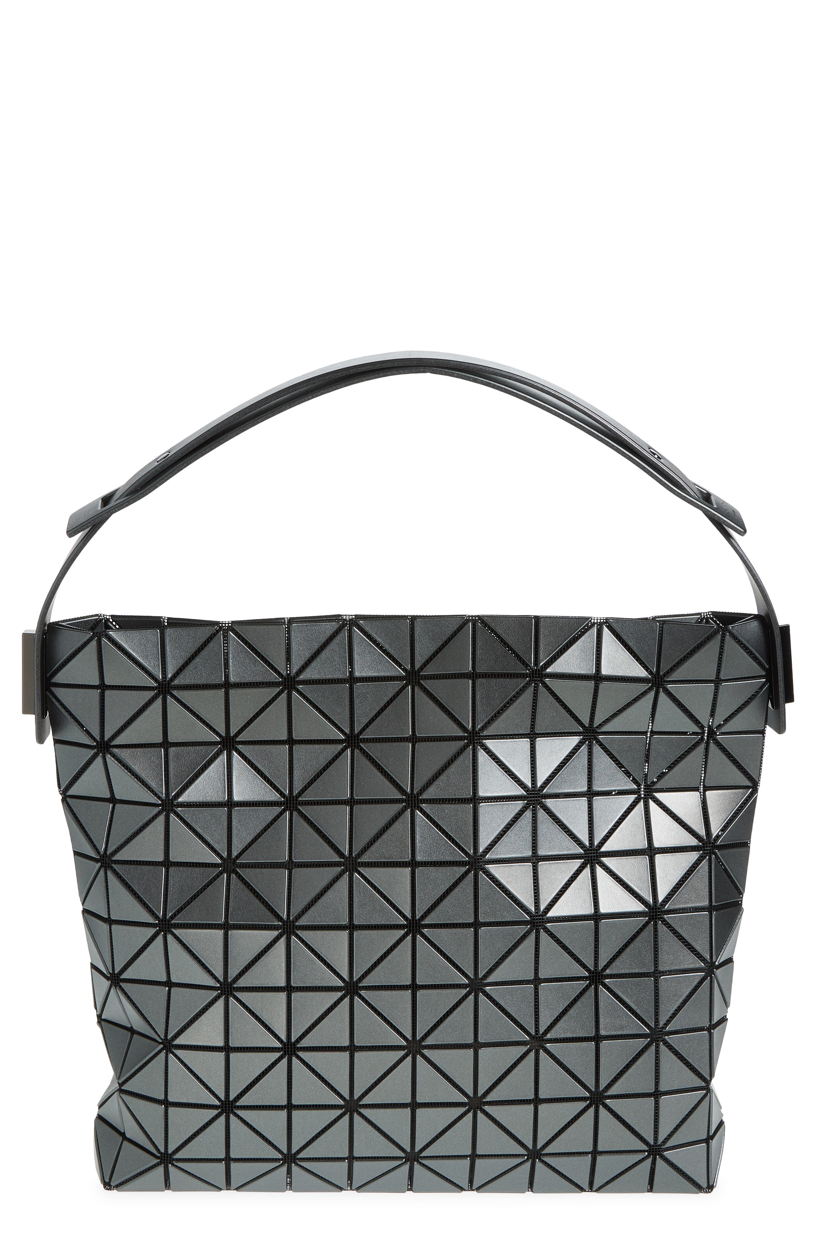 Bao Bao Issey Miyake Metallic Baguette Handbag in Gunmetal 