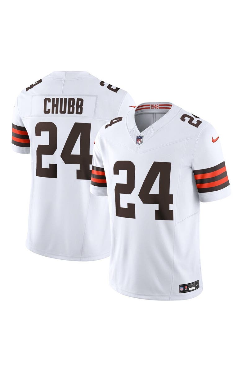 Nike Men's Nike Nick Chubb White Cleveland Browns Vapor F.U.S.E. Limited Jersey, Main, color, 