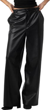 BLANKNYC Low Rise Baggy Faux Leather Pants