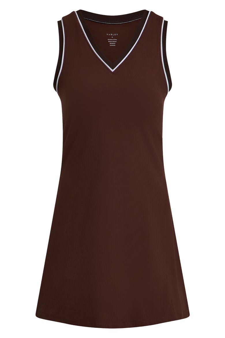 Kalani V-Neck Minidress, Alternate, color, BROWN STONE