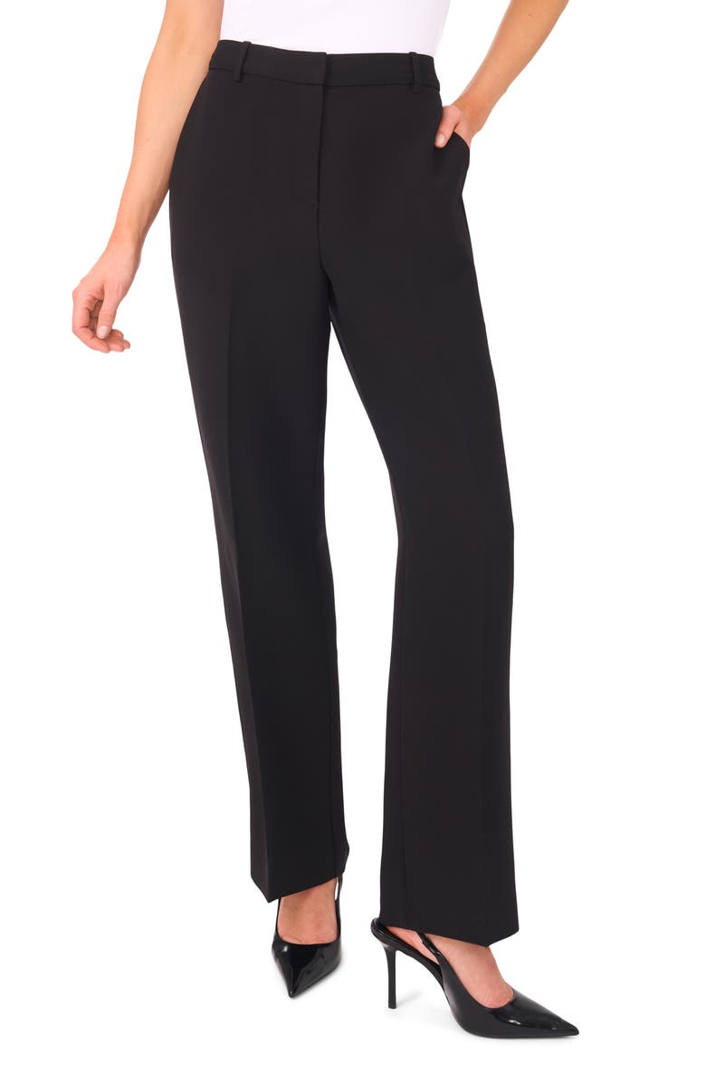 Halogen<sup>®</sup> High Waist Straight Leg Pants, Main, color, Rich Black
