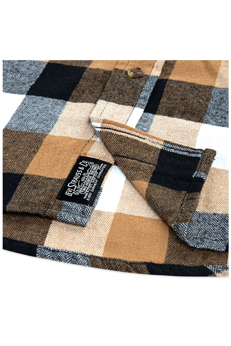 Kids' Buffalo Check Flannel Shirt, Alternate, color, JET BLACK