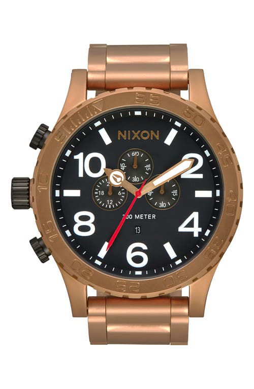 Nixon 51-30 Chronograph Bracelet Watch, 51mm In Gold