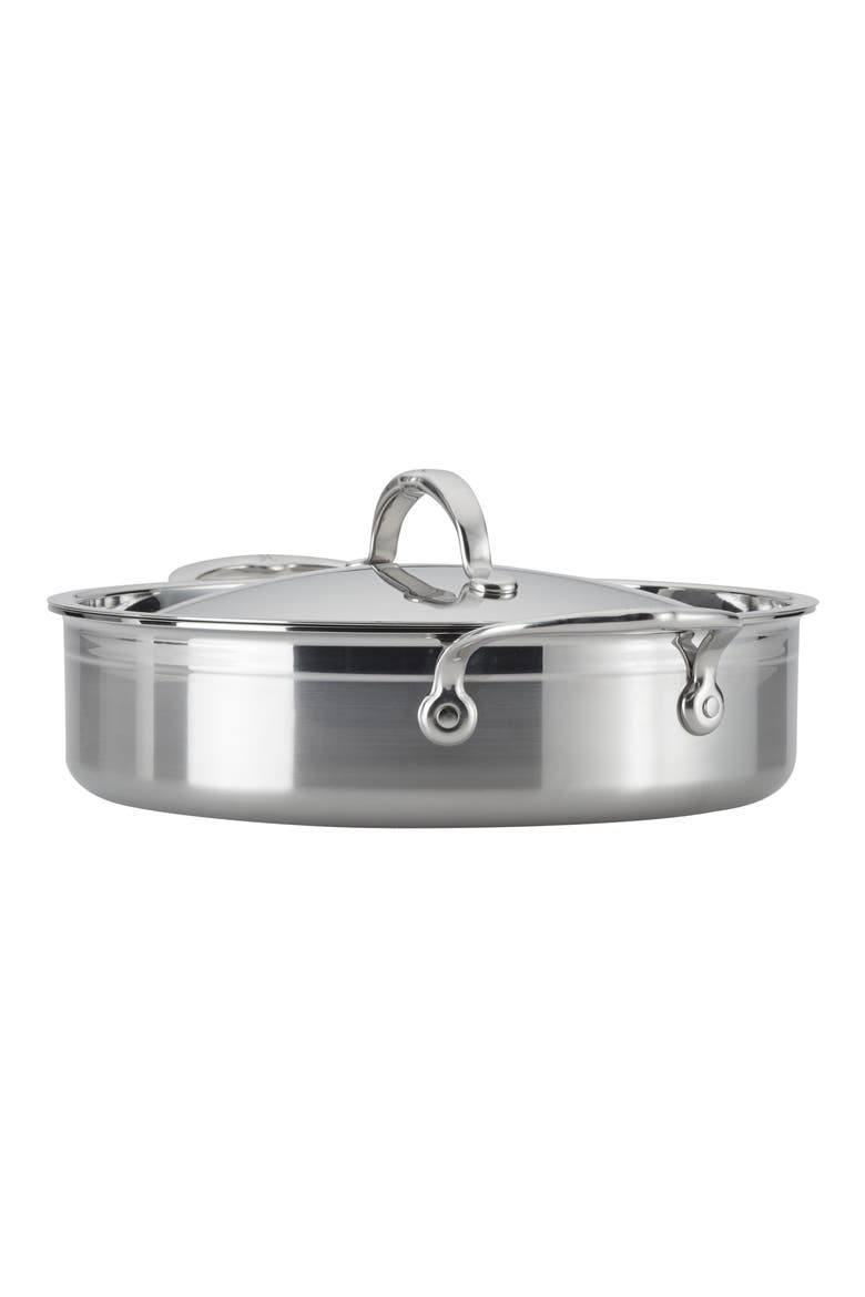 ProBond 3.5-Quart Sauteuse Pan with Lid, Alternate, color, STAINLESS STEEL