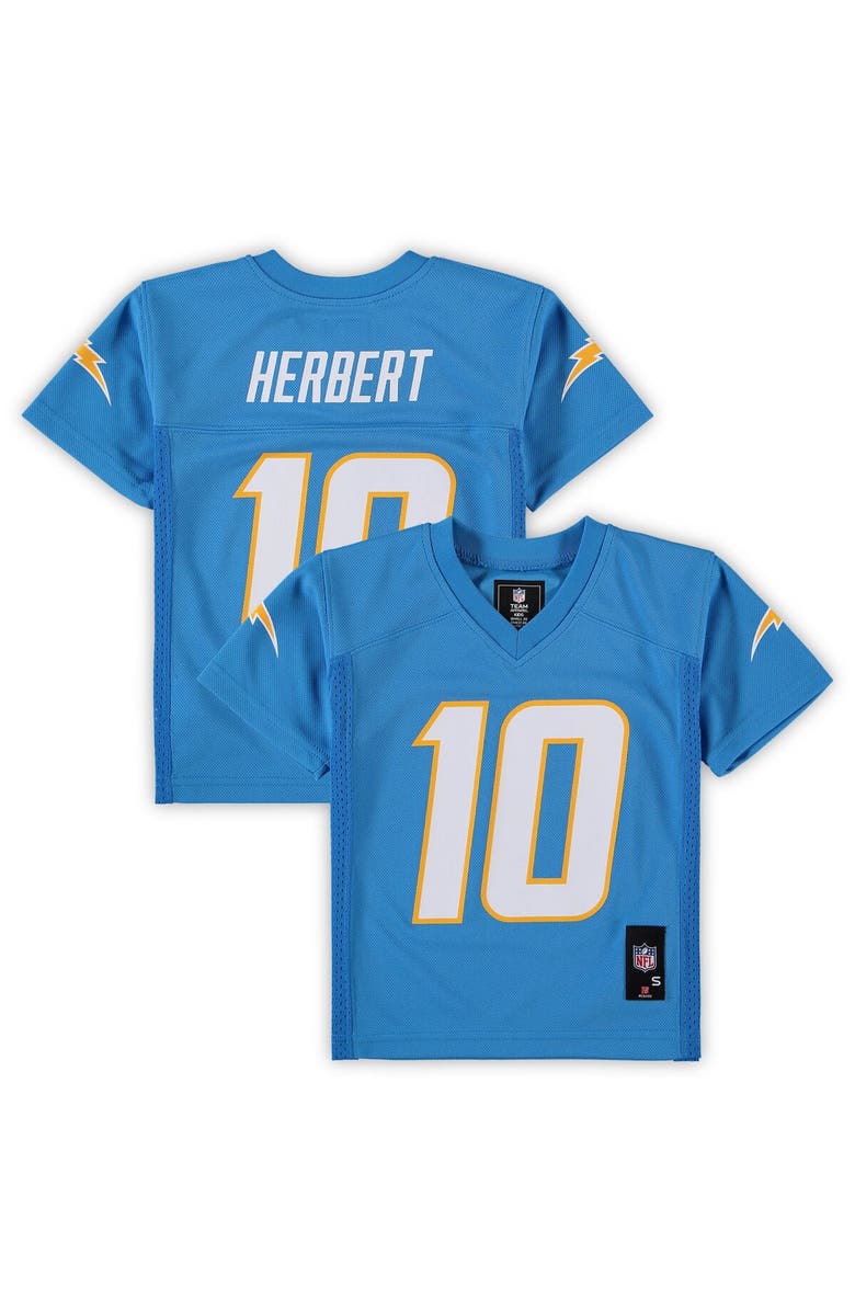 Outerstuff Preschool Justin Herbert Powder Blue Los Angeles Chargers Replica Player Jersey, Main, color, Powder Blue