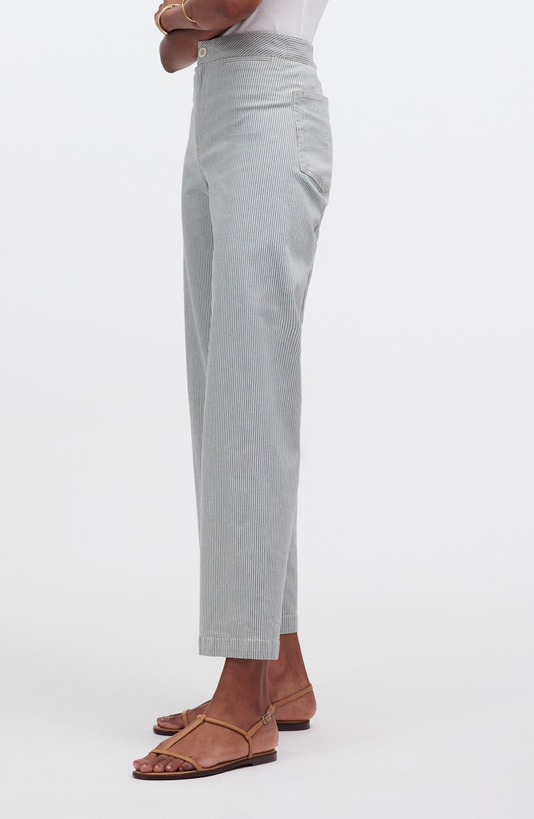 Madewell The Emmett Stripe Crop Wide Leg Pants, Alternate, color, 
