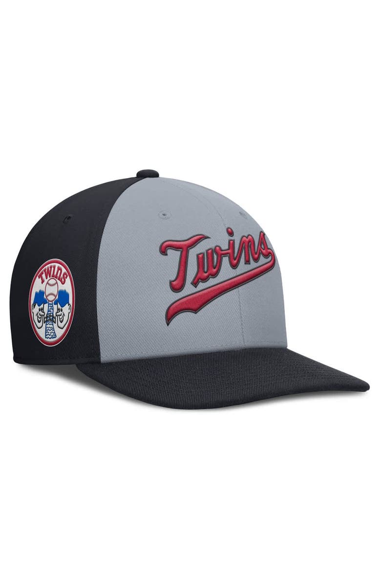 Nike Men's Nike Gray/Navy Minnesota Twins Pro Performance Snapback Hat, Main, color, Gray