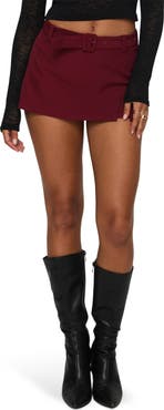 Princess Polly Volley Belted Wrap Front Miniskort