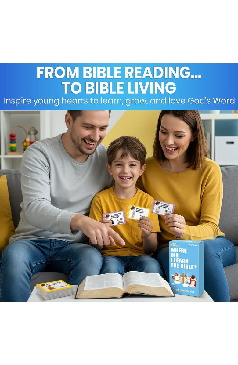 Quokka Bible Trivia and Learning Card Games for Kids & Adults, Alternate, color, Bible Trivia For Kids