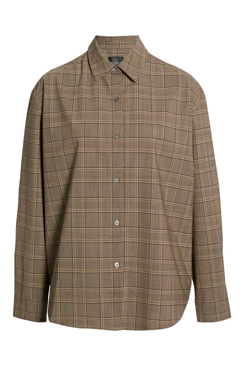 Mia Oversized Plaid Shirt, Main, color, CAMEL PLAID