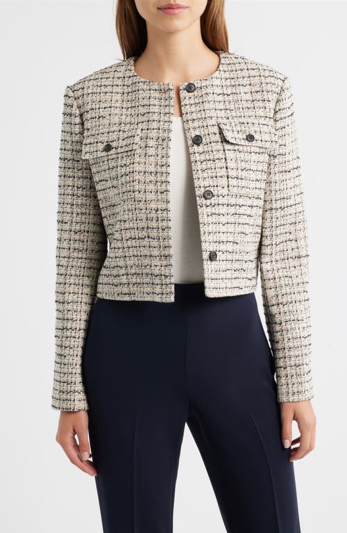 Theory Tweed Jacket In Animal Print