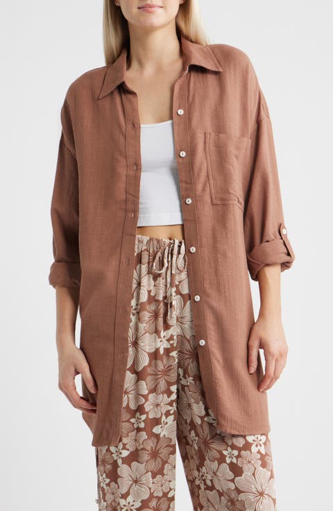 Premium Linen Button-Up Blouse