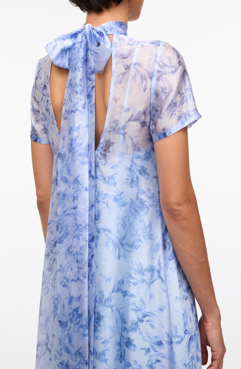 STAUD Floral Tie Back Gown, Alternate, color, 