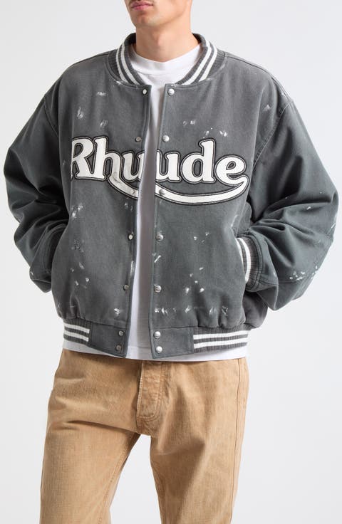 Inferno Washed Canvas Varsity Jacket