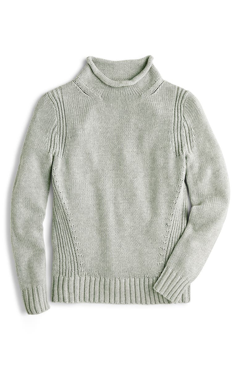 J.Crew 1988 Roll Neck Cotton Sweater, Alternate, color, 