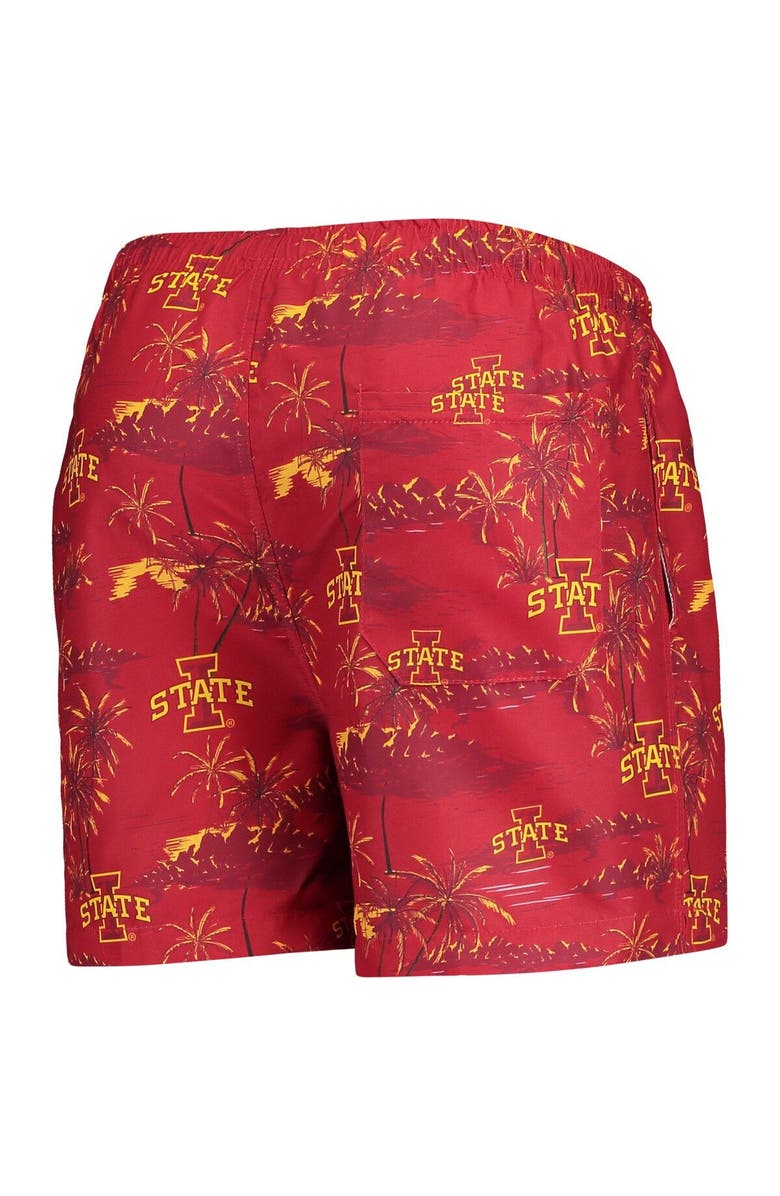 FOCO Men's FOCO Cardinal Iowa State Cyclones Island Palm Swim Trunks, Alternate, color, Cardinal