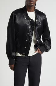 JKEEFER Hampton Satin Varsity Jacket