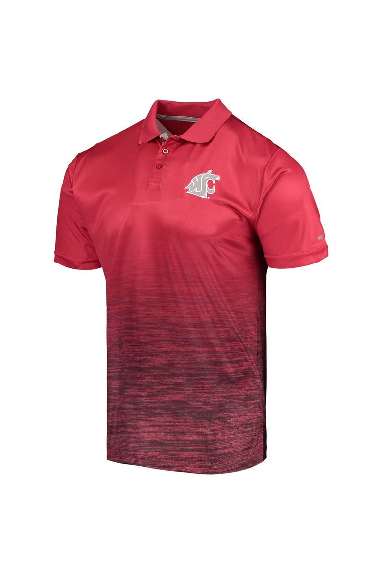 Men's Colosseum Crimson Washington State Cougars Marshall Polo, Alternate, color, Crimson