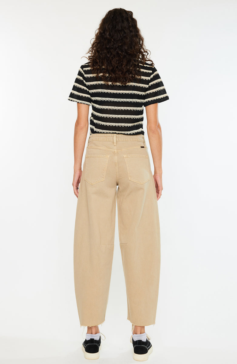 KanCan Addison High Rise Horseshoe Fit Jeans, Alternate, color, Ivory