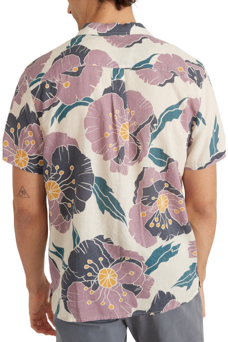 Floral Resort Shirt, Alternate, color, PURPLE LARGE FLORAL PRINT