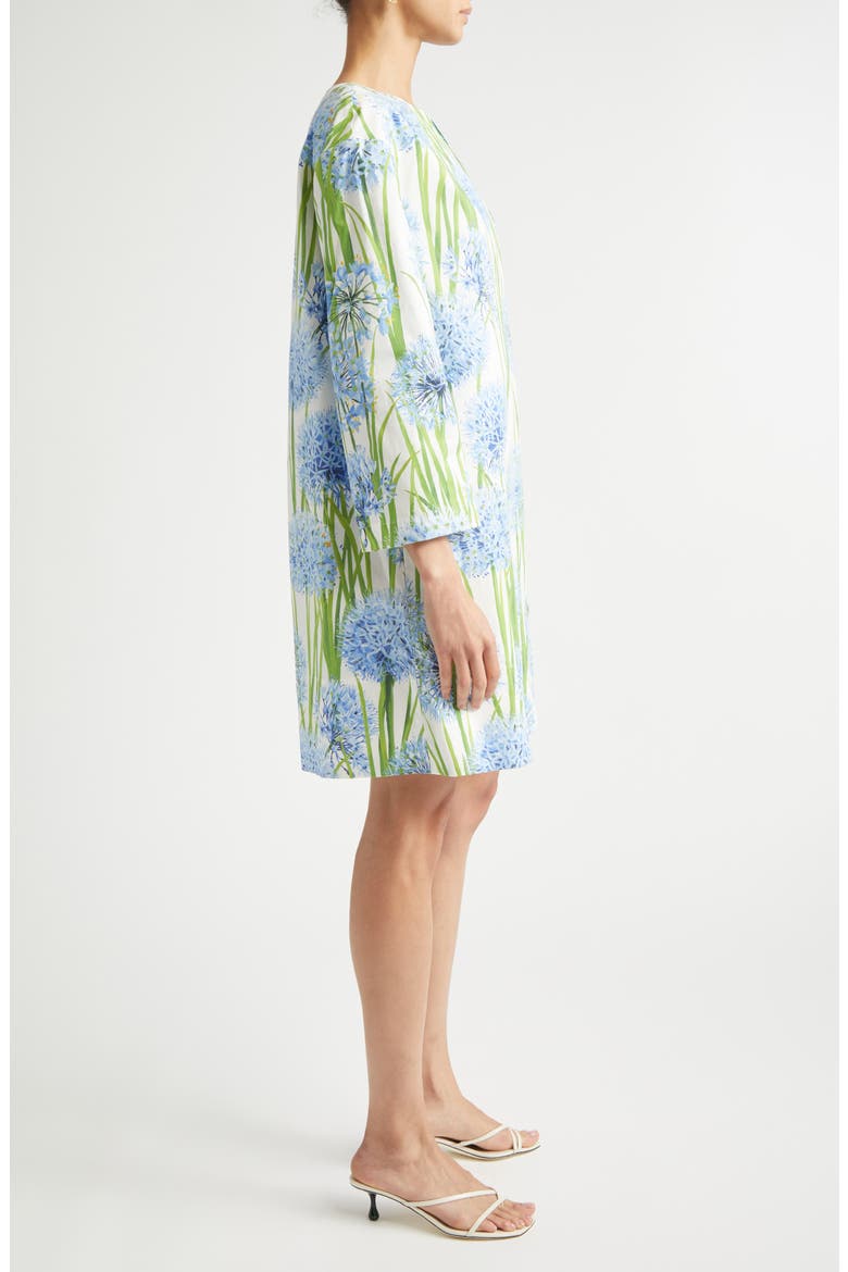 Allium Long Sleeve Stretch Cotton Poplin Minidress, Alternate, color, BLUE/ WHITE