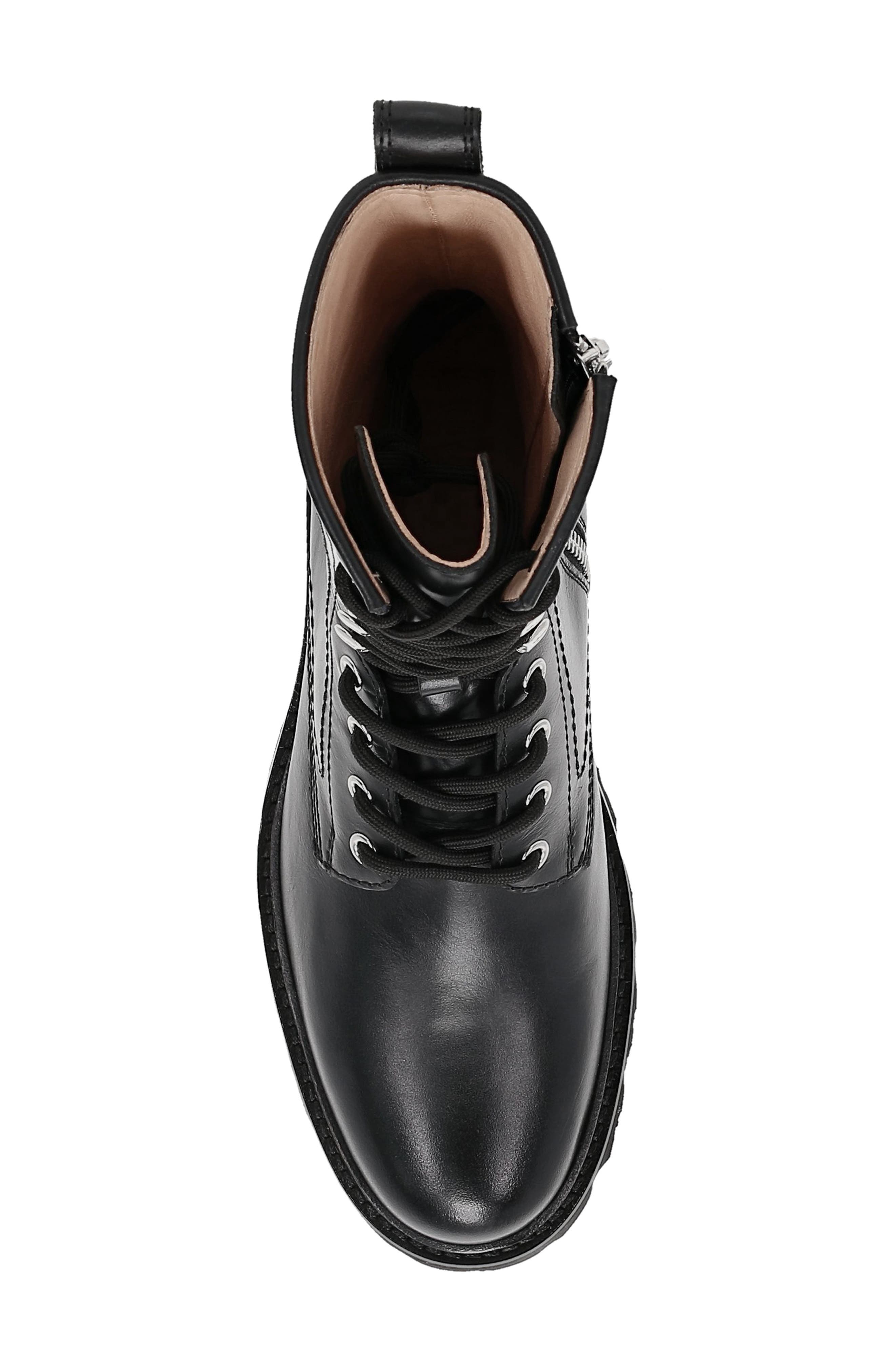 Frye Olivia Combat Boot, Alternate, color, Black