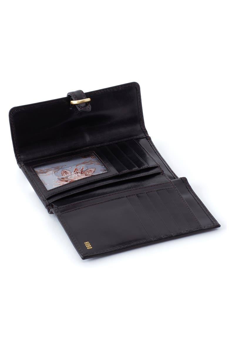 Vinn Leather Trifold Wallet, Alternate, color, BLACK