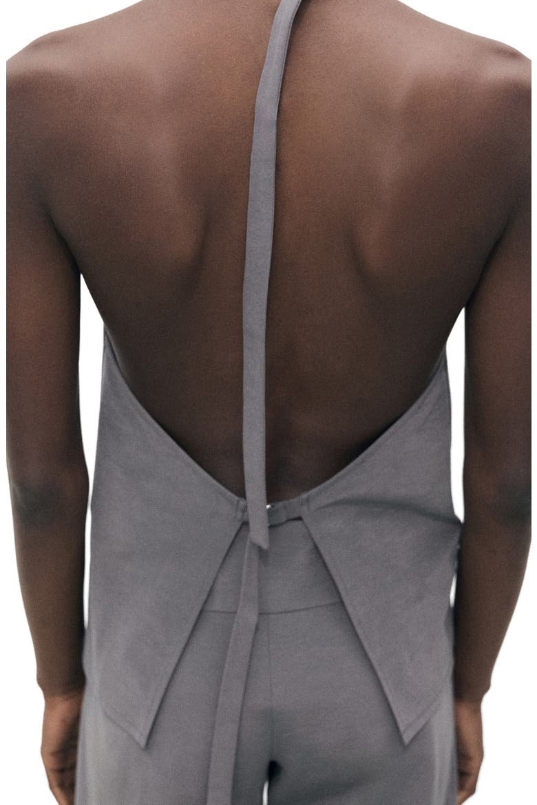 Drape Halter Top, Alternate, color, GREY