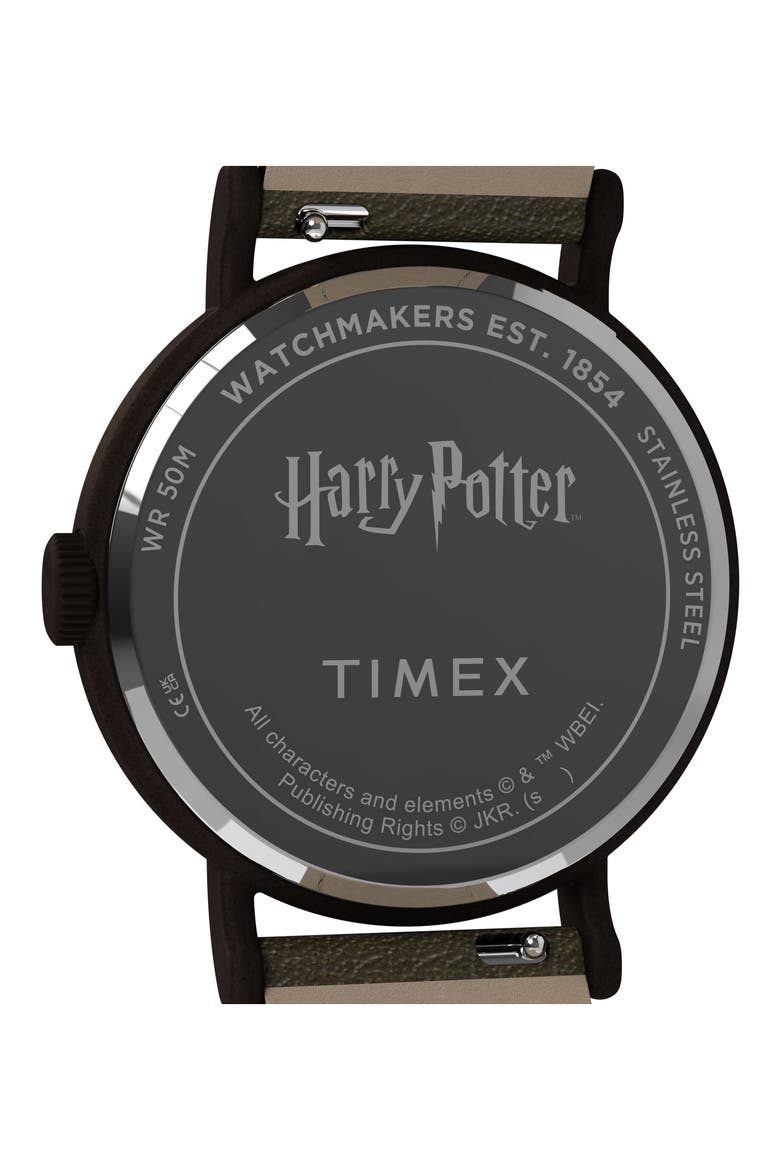 Harry Potter x Timex Weekender Sorting Hat 37mm Leather Strap Watch, Alternate, color, BRONZE-TONE