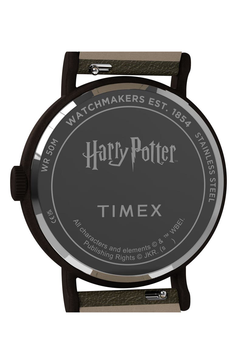 Timex<sup>®</sup> Harry Potter x Timex Weekender Sorting Hat 37mm Leather Strap Watch, Alternate, color, Bronze-Tone