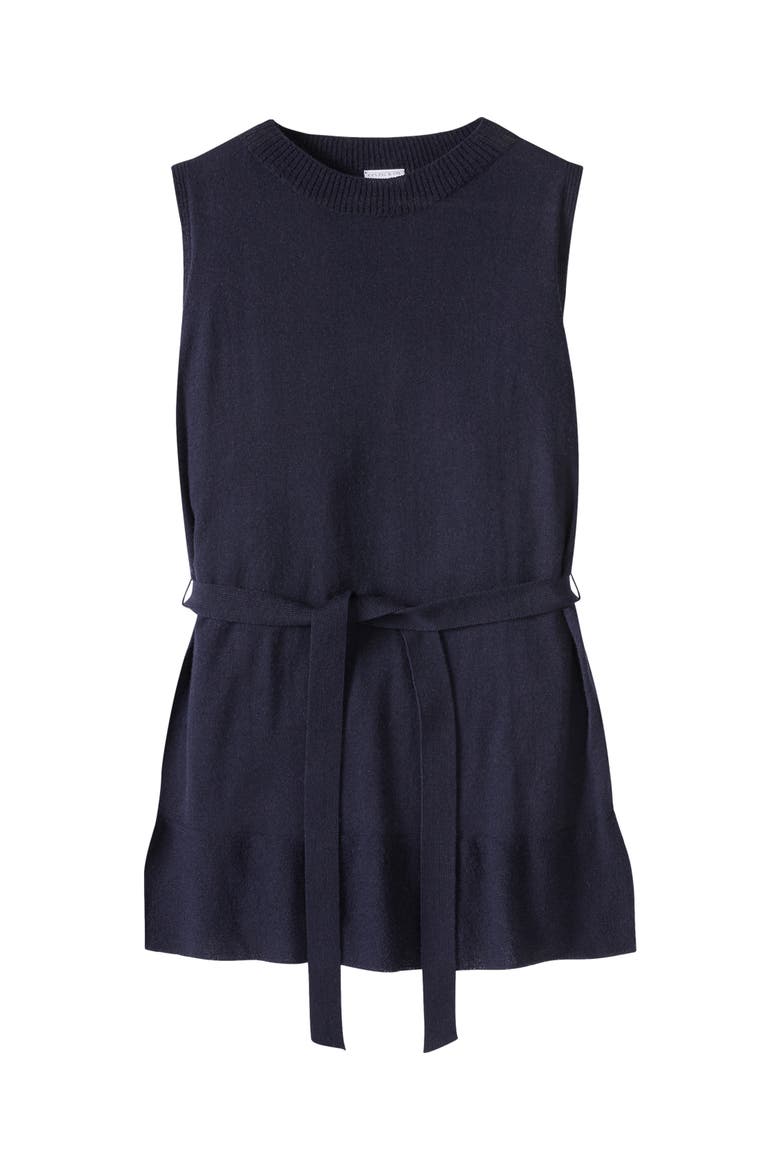Fine Knit Sleeveless Tunic, Alternate, color, NAVY