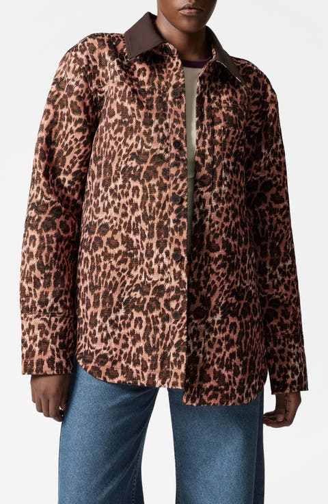 Leopard Print Oversize Jacket