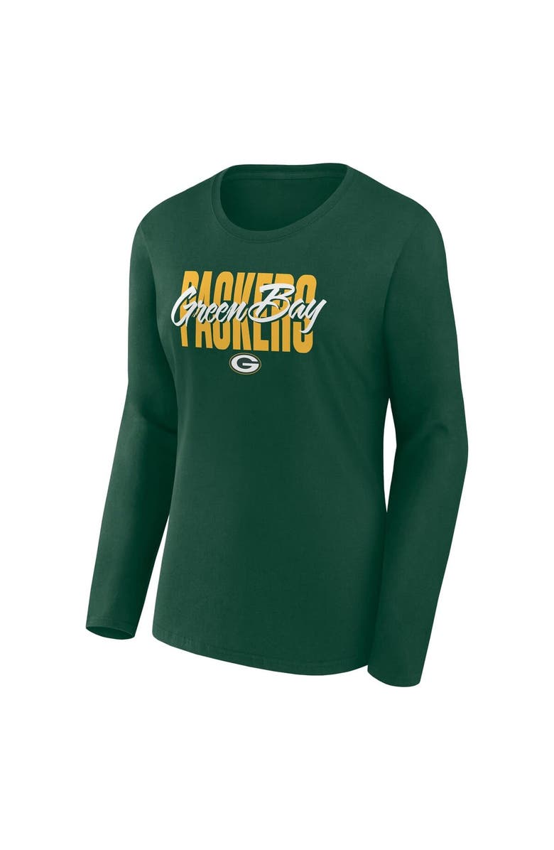 FANATICS Women's Fanatics Green Green Bay Packers Long Sleeve Scoop Neck T-Shirt, Alternate, color, Green