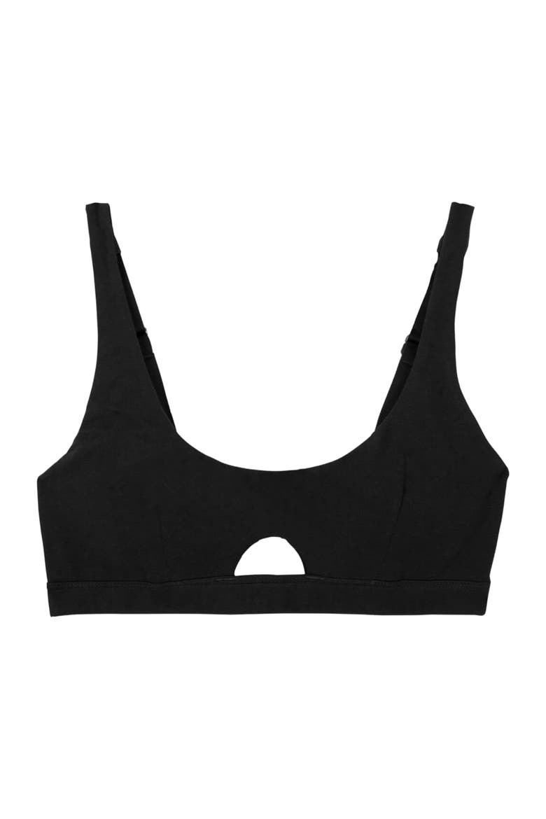 Keyhole Soft Bra, Alternate, color, Carbon
