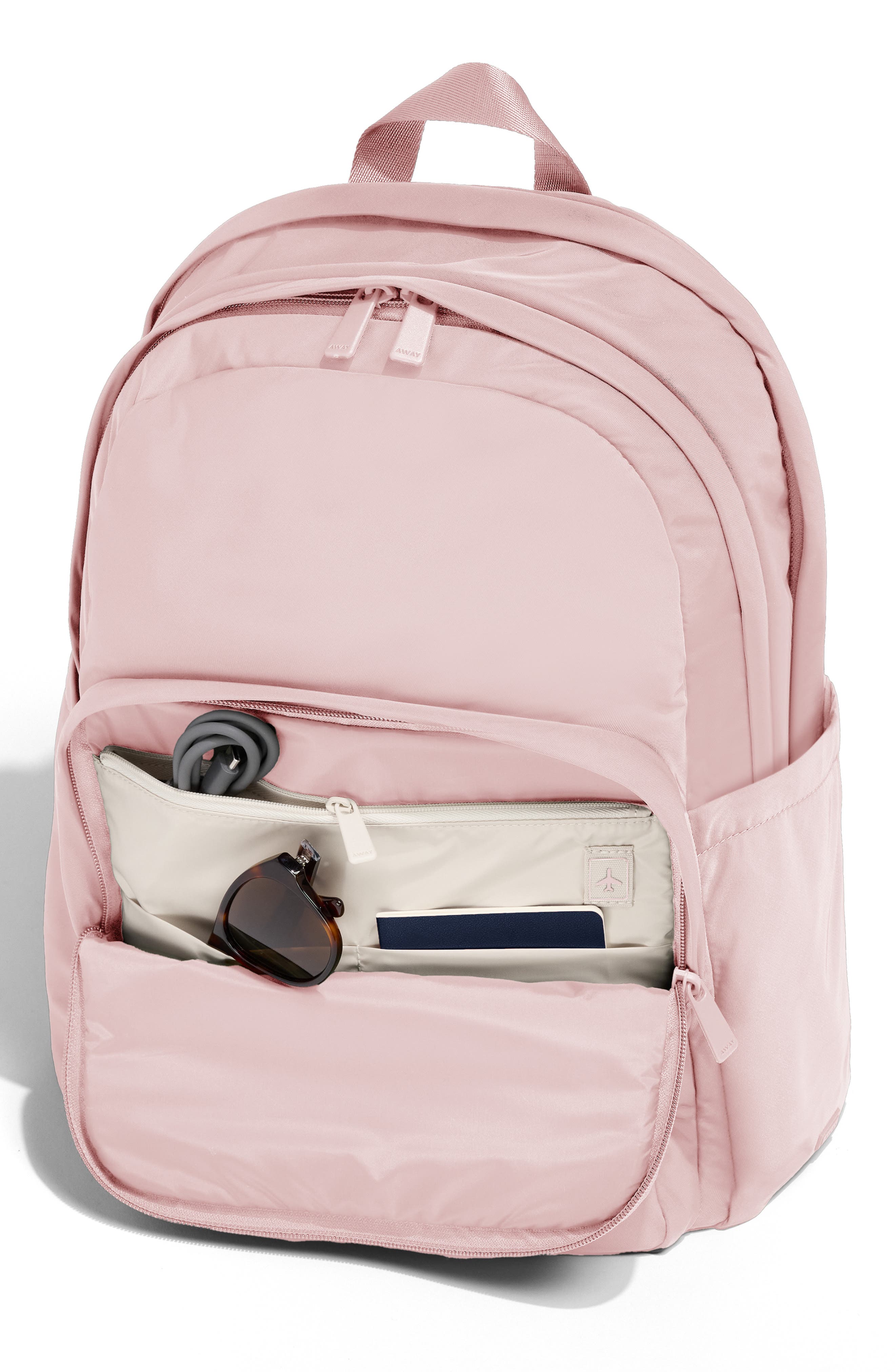 Large Featherlight Backpack, Alternate, color, BLUSH PINK