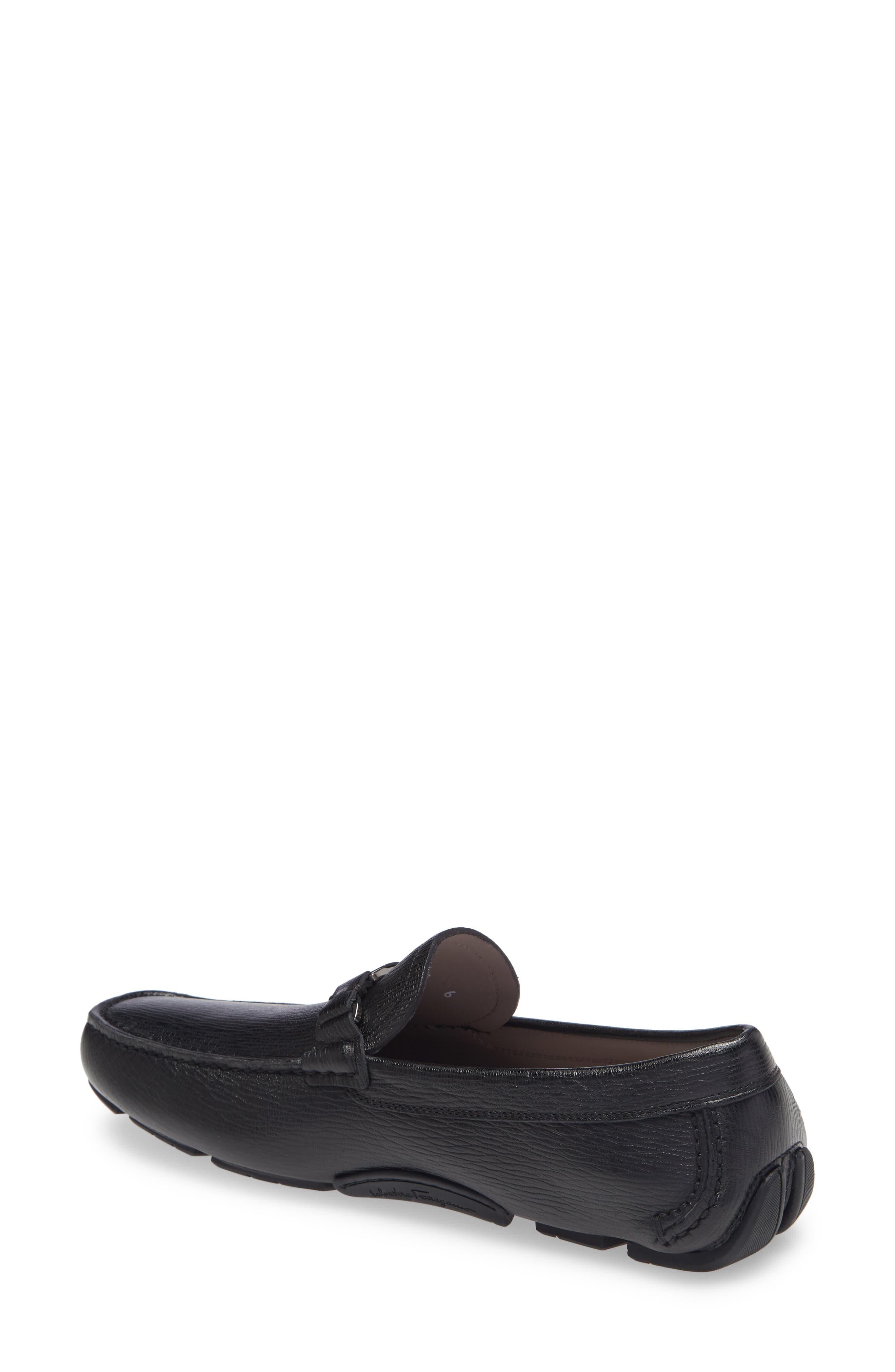 Salvatore Ferragamo Amer Driving Loafer, Alternate, color, BLACK