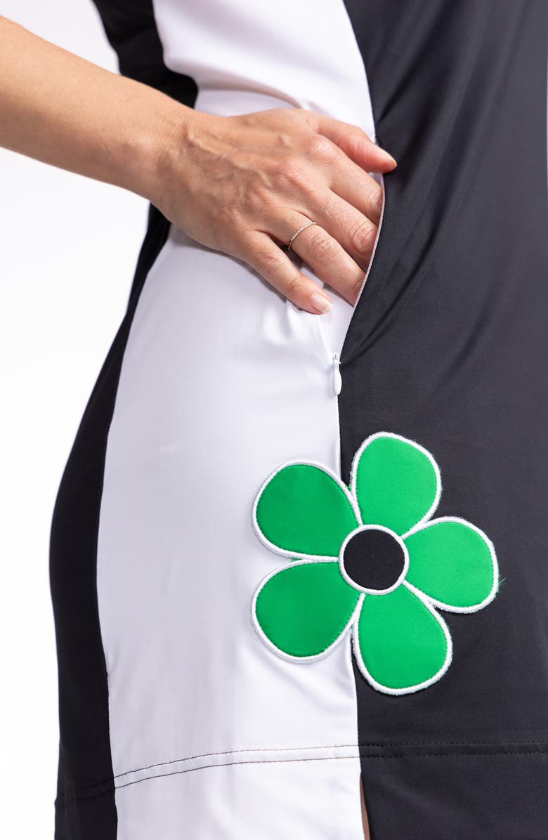 KINONA Mod Colorblock Golf Minidress, Alternate, color, Black