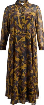 Nordstrom Floral Long Sleeve Maxi Shirtdress