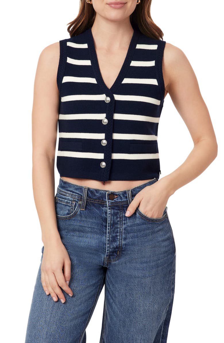 Scotch & Soda Sweater Vest, Main, color, Maritime Blue/ Sugar Swizzle