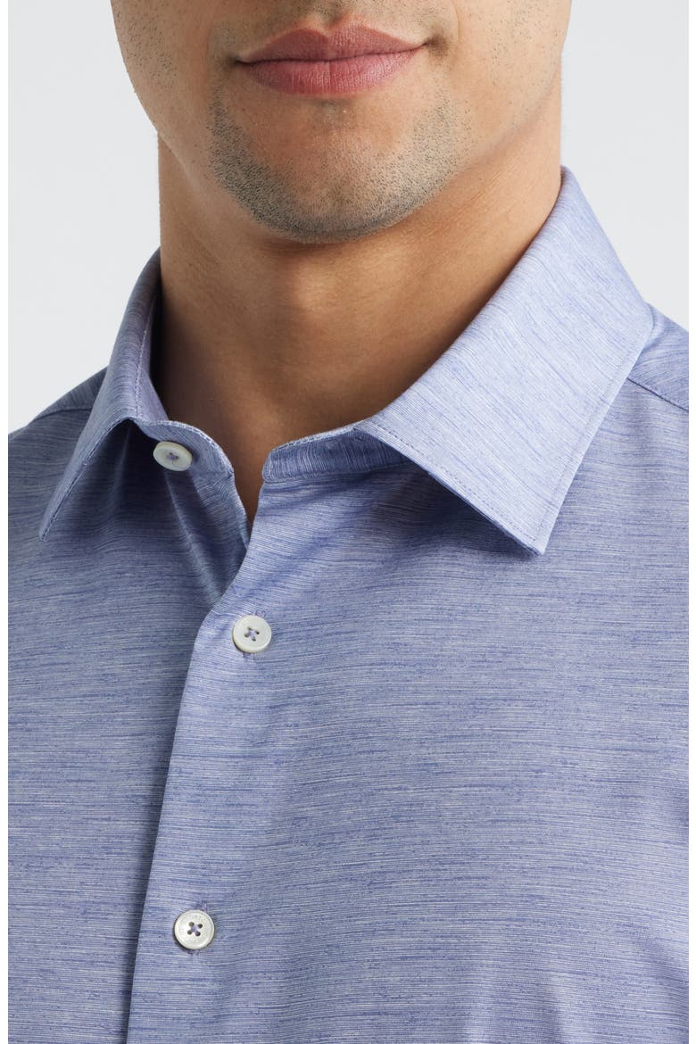 Miles OoohCotton® Space Dye Short Sleeve Button-Up Shirt, Alternate, color, ORCHID