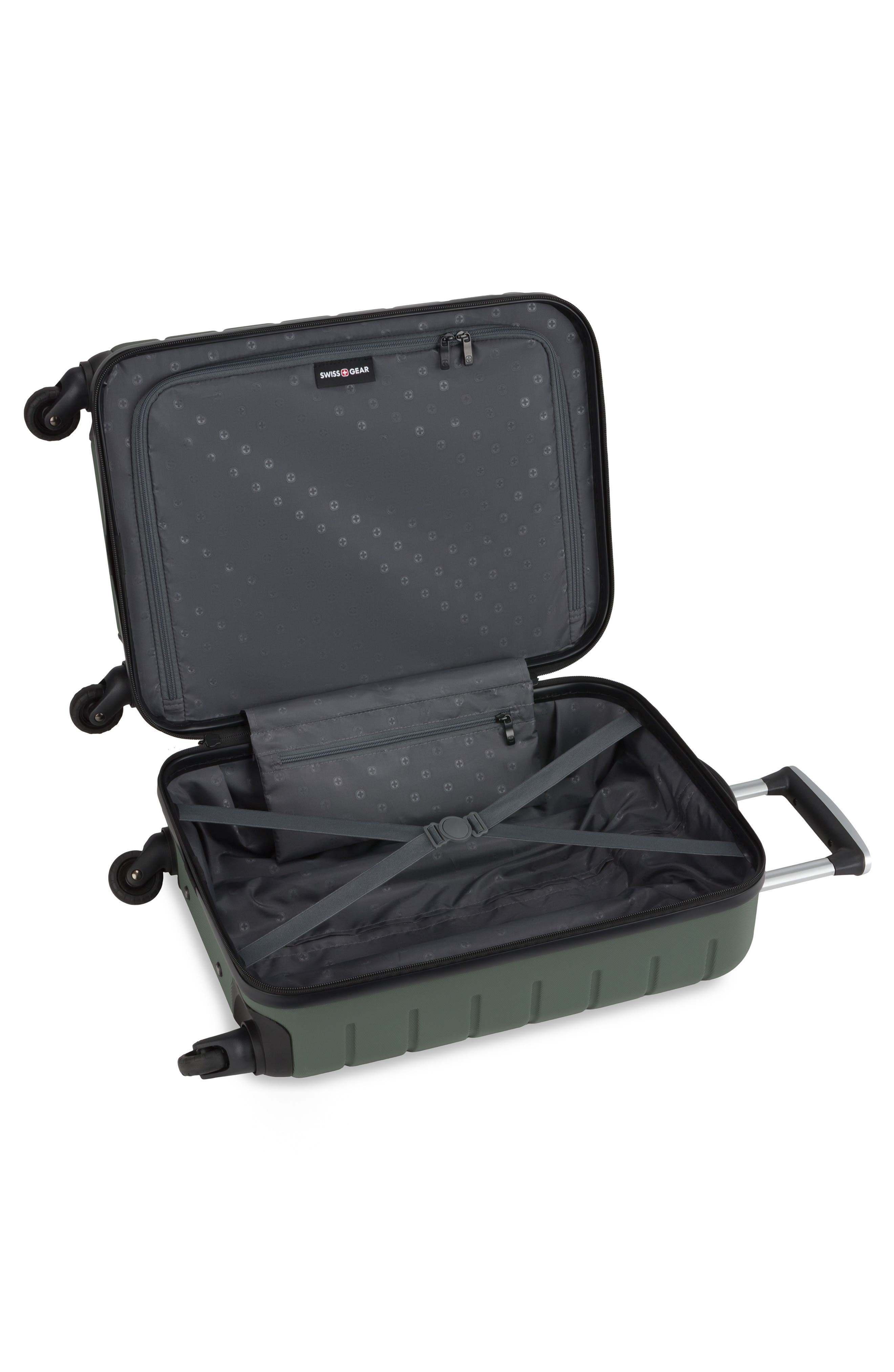 SWISSGEAR 20-Inch Hardside Spinner Carry-On Suitcase, Alternate, color, Olive