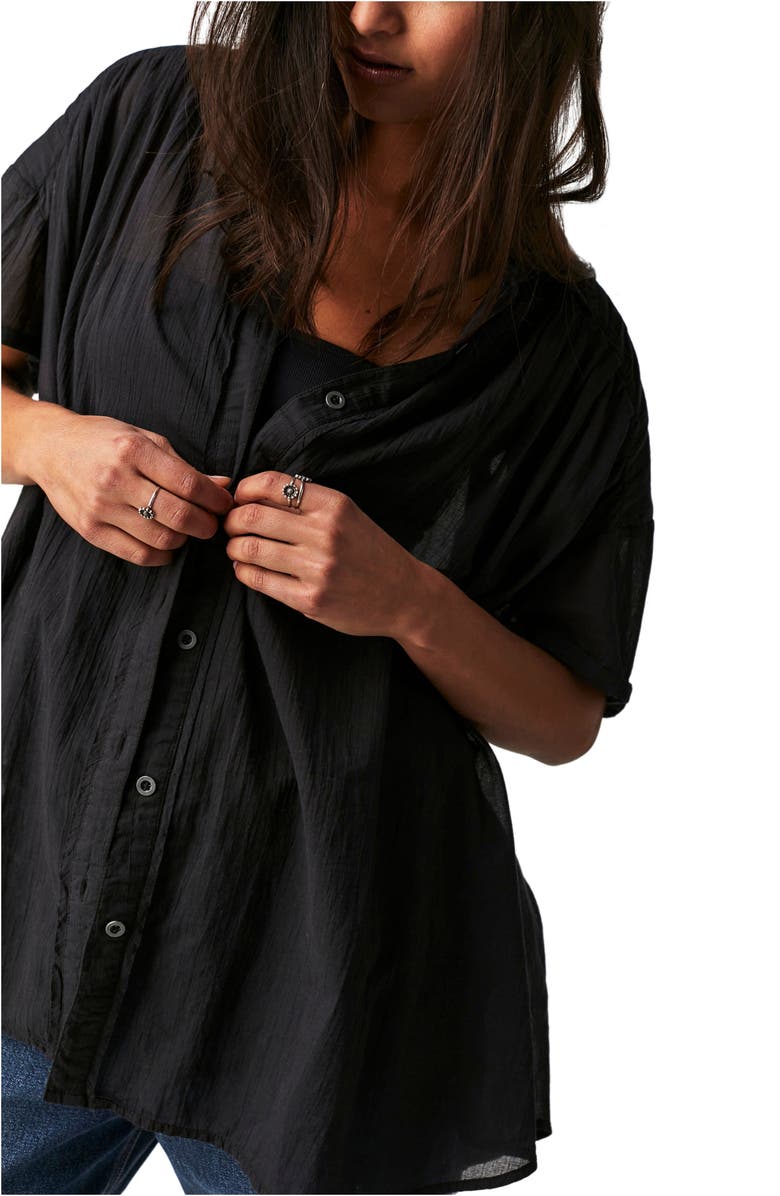 Free People Float Away Button-Up Shirt, Alternate, color,