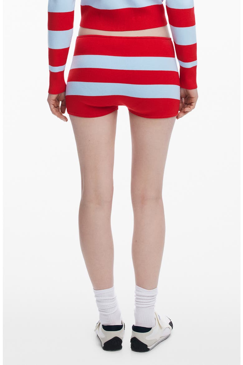 Stripe Shorts, Alternate, color, RED