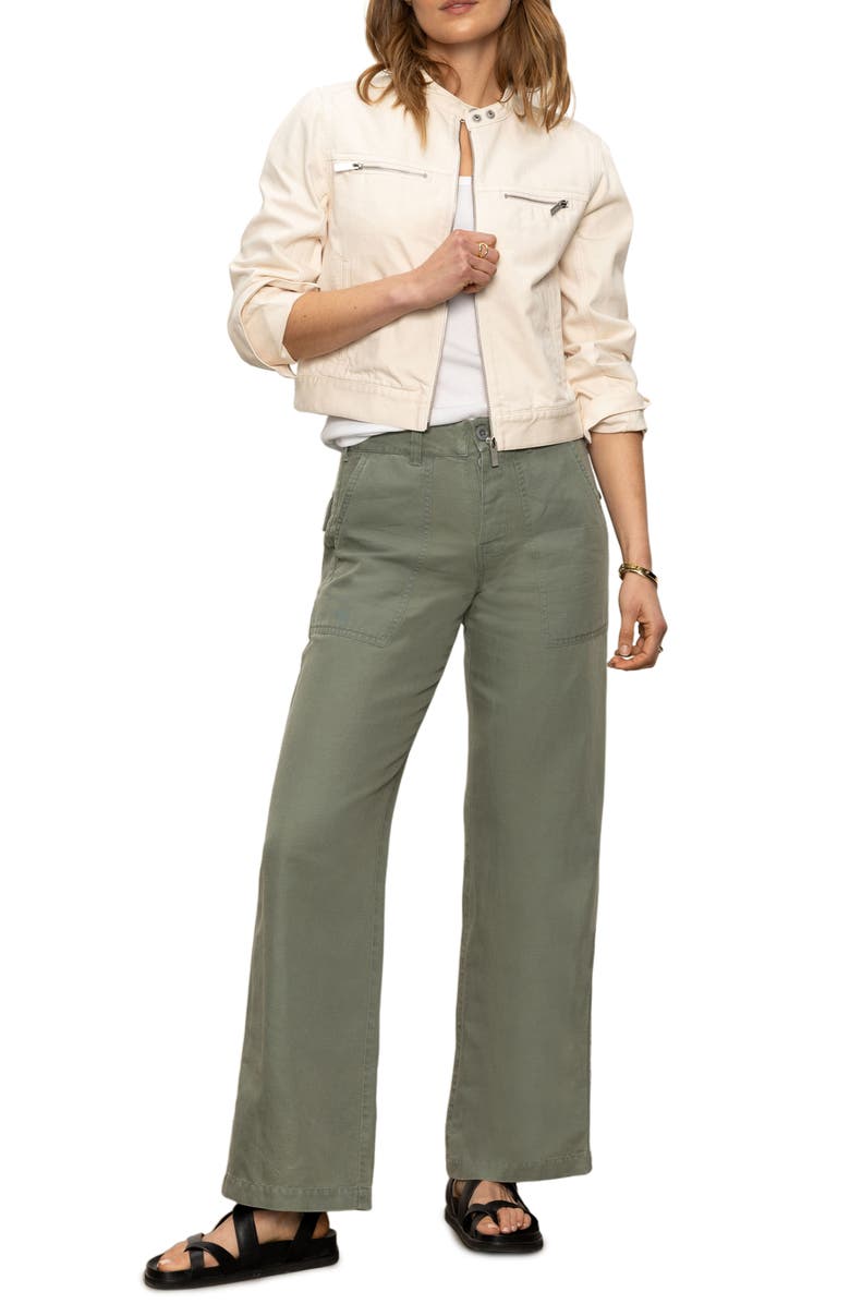 Sanctuary Soft Cotton Moto Jacket, Alternate, color,