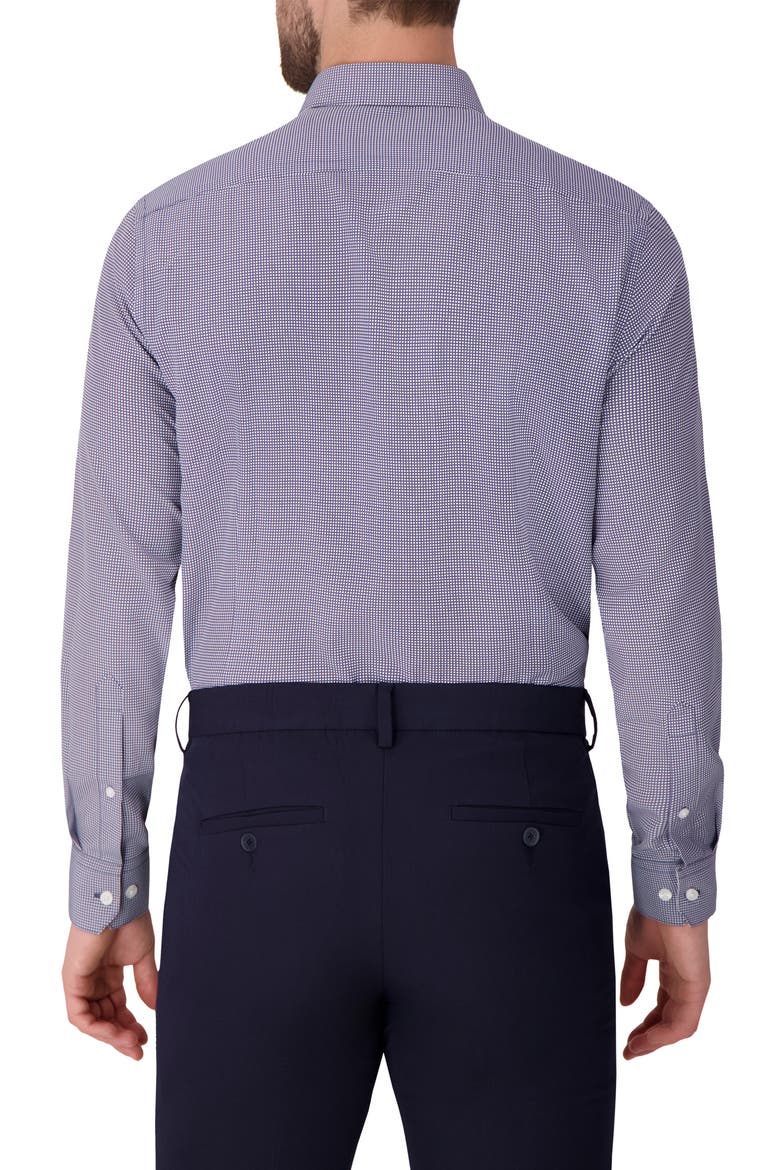 Bubble Print Slim Fit Stretch Dress Shirt, Alternate, color, WHITE