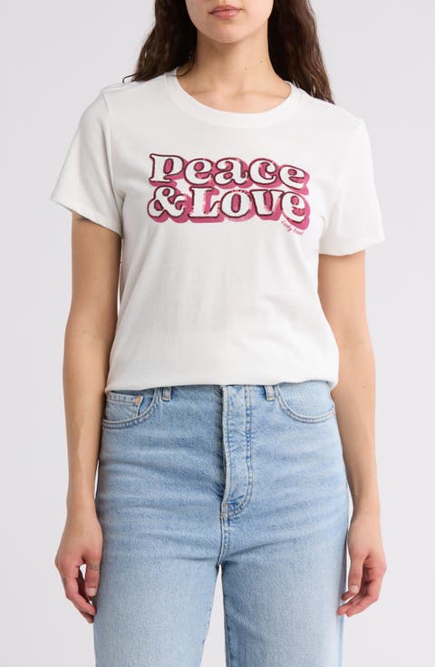 Peace and Love Graphic T-Shirt