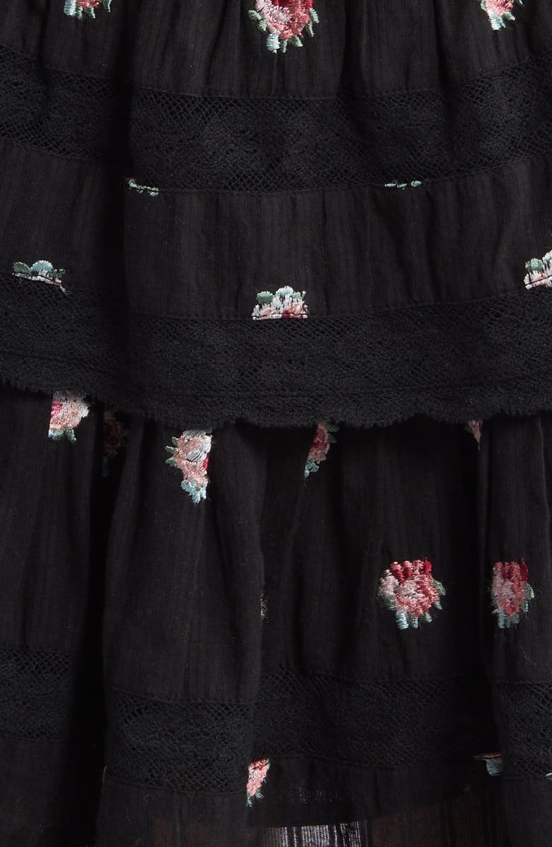 LoveShackFancy Galette Floral Embroidered Peplum Top, Alternate, color,