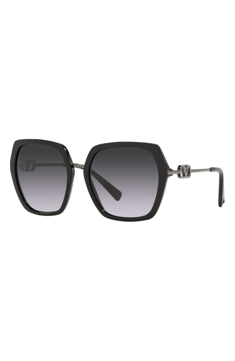 Valentino 57mm Geometric Sunglasses, Alternate, color, 