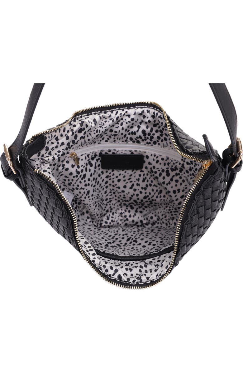 Mali + Lili Becca Woven Vegan Leather Crescent Shoulder Bag, Alternate, color,